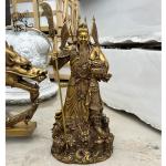 Bronze Guan Gong Statues Brass Guan Yu Kwan Kung Life Size China Martial Saint