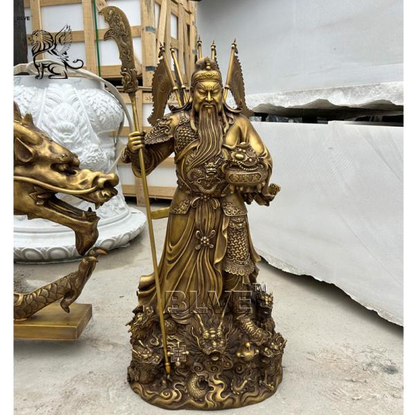 Bronze Guan Gong Statues Brass Guan Yu Kwan Kung Life Size China Martial Saint