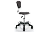 Seat Hight Adjustable Bar Chair Backrest For Hair Salon , Brown Color