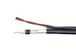 RG6P Video Siamese Coax Bulk CCTV Cable Tri Shielded PE Sheath 2x18AWG CCA