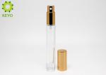 10ml Empty Glass Perfume Bottles With Golden Aluminum Atomiser Sprayer