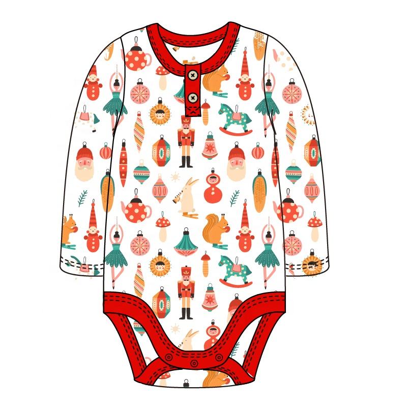 Baby christmas pants newborn toddlers pajamas set warm onesie baby Christmas clothes set