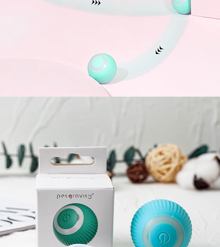 Electric Cat Toy Ball Juguetes para Gatos for Pet Cat Products in Pink and Blue Color