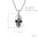 Skull titanium steel necklace with European and American style men's stainless