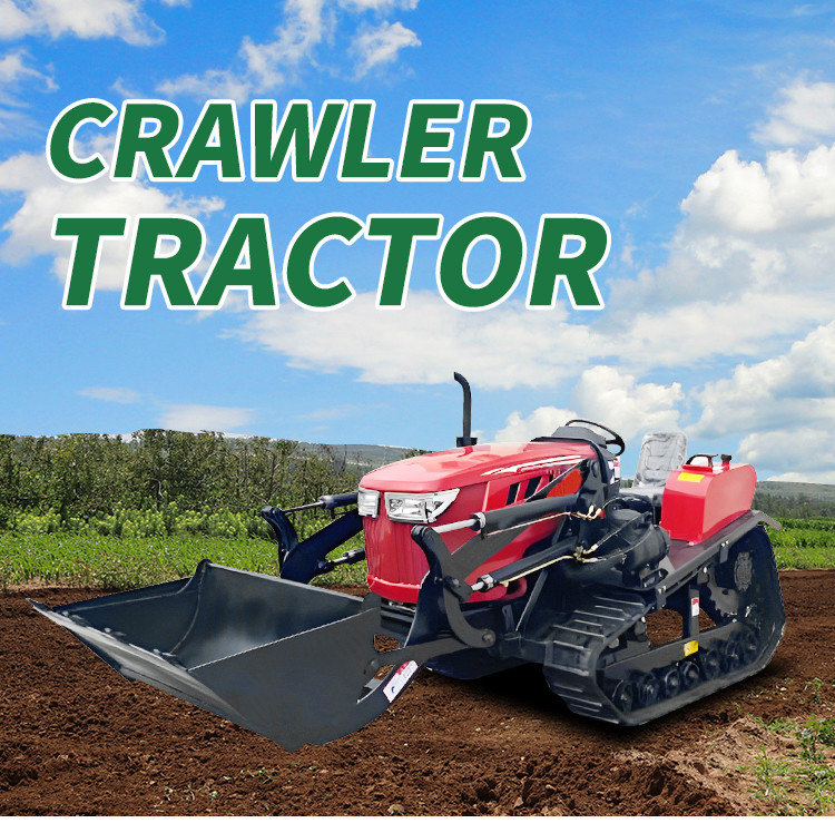 Multifunctional 50 Hp Mini Tractor , Small Tracked Tractor With Front End Loader