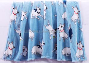 Quality Colorful Soft Rotary Printed Flannel Print Blanket Korean Style Cute Cartoon Pattern wholesale