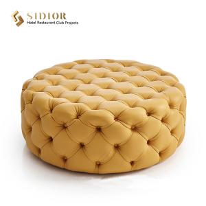 Quality Italian Style Leisure Fabric Ottoman Pouf Modern SGS approved wholesale