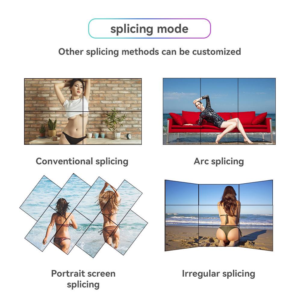 4k 55 Inch 2x2 3x3 Mount Advertisement LCD Video Wall Splicing Screen