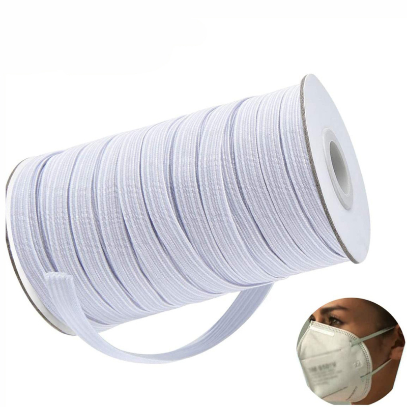 Factory Wholesale White Black Multi Color Knitted Braided Elastic Band Sewing