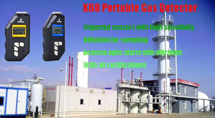 Basic Customization Sample Customization K60b Handheld Portable 0-100ppm Ammonia Meter H2s Single Gas Detector with Sound Light Alarm