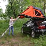 220G Polyester Canvas Car Roof Tent Lightweight Aluminum Alloy Pu Coating