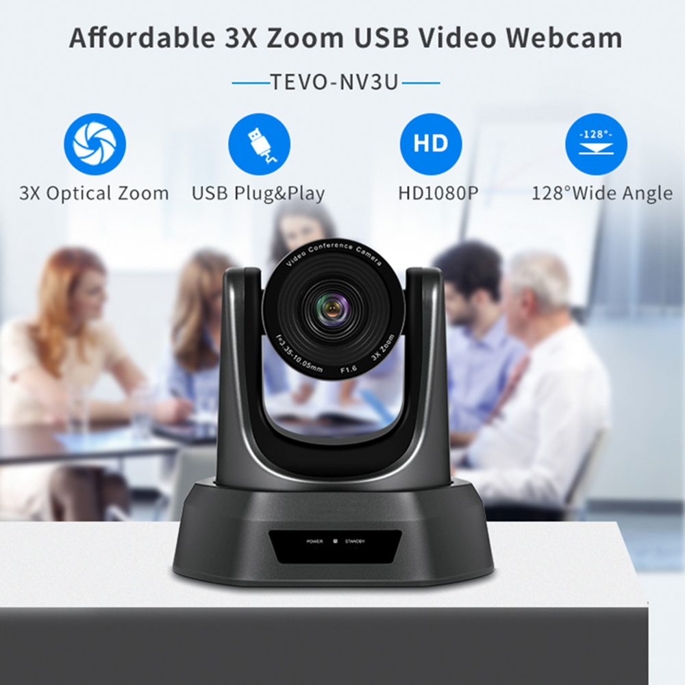 3 Zoom Video Conference Camera Sensor PTZ Camera for Church