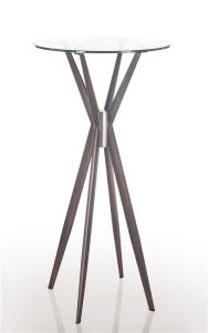 Quality Metal Wood Frame 60x110cm Tall Glass Bar Table wholesale
