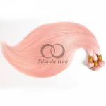 Pink Straight Remy Human Hair Bundles Sew In Weave Bundles Brazilian Bundle