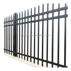 Quality 50x50mm Rail Size Black Decorative Metal Wrought Iron Steel Fence Main Market America wholesale