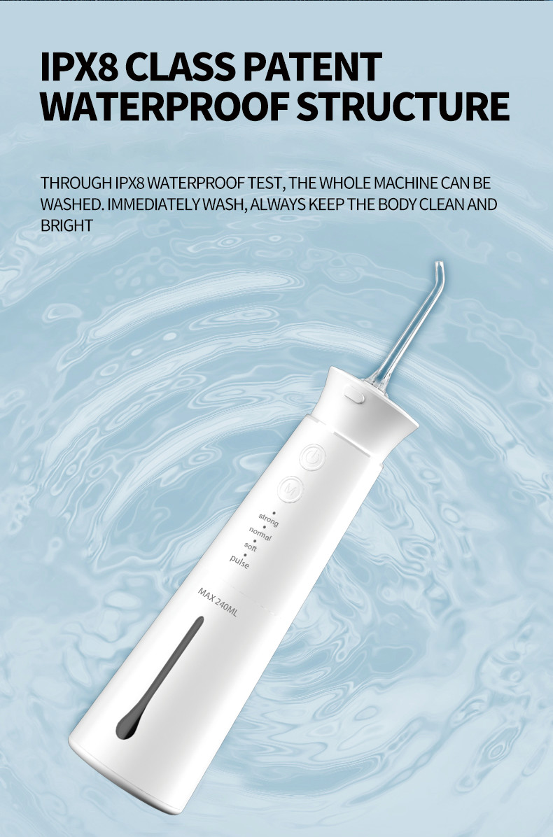 Oral Care Cordless Portable Teeth Cleaning Dental Irrigator Electric Water Flosser