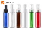 Plastic PET 30ml square shoulder spray bottle for cosmetic packaging