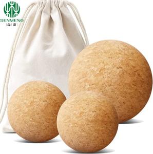 Quality Best Sale Eco-Friendly Natural Wood Ball for Fitness Exercise Cork Yoga Ball wholesale