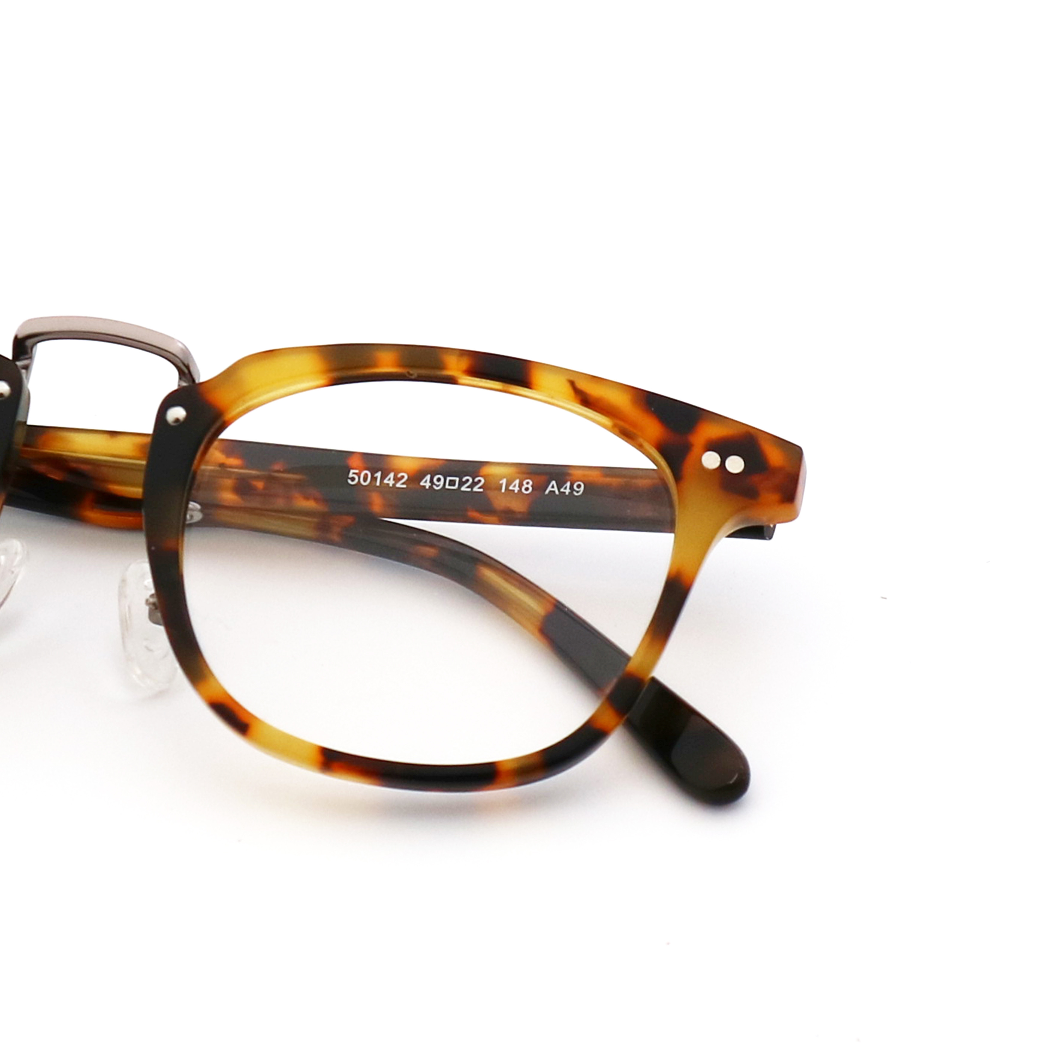 Full-rim Frame Enduro Wood Grain Acetate Optical Glasses Frame For Men And Women