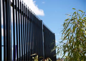Quality Pre - Galvanized Iron Spear Top Fencing Black Metal Fence Panels wholesale