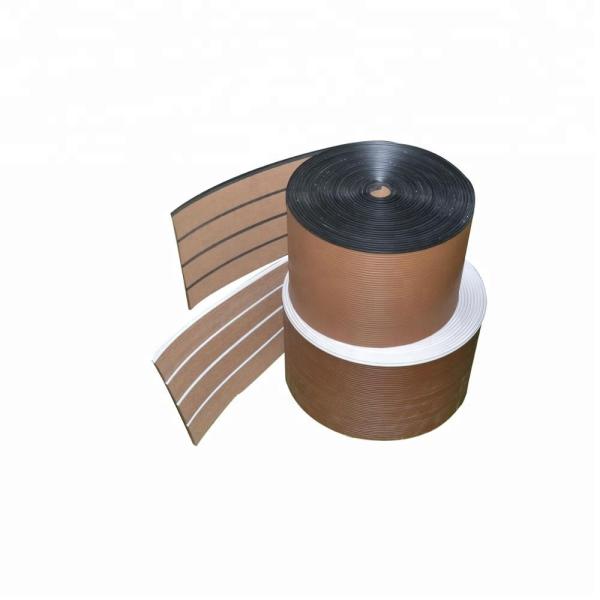 25meter/roll Anti UV Teak PVC Yacht Teak Floor with Teak/Grey Length 25meter