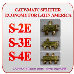 Quality CATV/MATV 4-way splitter economy version for latin america wholesale