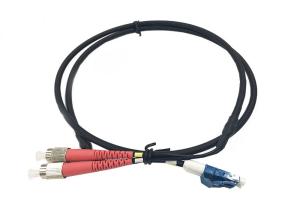 Quality 4.8mm Single Mode Duplex Fiber Optic Cable , LC UPC patch cord wholesale