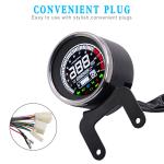 Black 12V Motorbike Fuel Gauge , LCD Universal Motorcycle Cluster