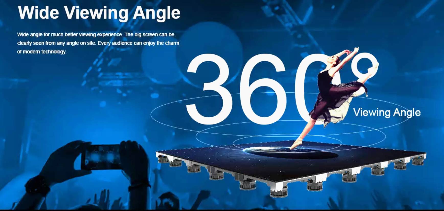 Interactive Portable Dance Led Floor Tiles Screen P3.91 P4.81 P6.25