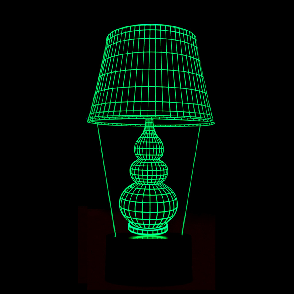 Table lamp light shape 3D Colorful touch remote control LED vision festival gift 3D night light