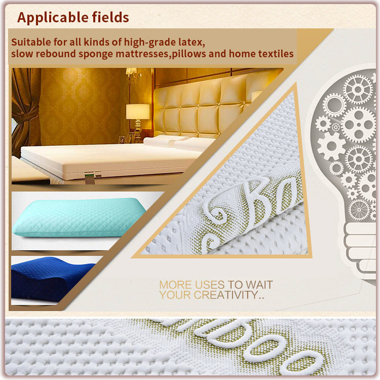 Double Jacquard Bamboo Fiber Fabric Yarn Dyed Polyester Latex Pillow Mattress Fabric