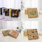 Customized Paper Food Grade Packaging Oilproof Pizza Packaging Box 24x24x4.5cm
