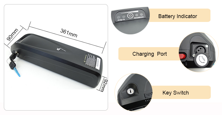 48v11.6ah hailong lithium ion e-bike battery case for 48v 1000w electric bike kit