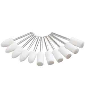 Quality 10pcs Wool Grinding Head Round Cylindrical Bullet Type Polishing 2.35mm wholesale