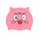 Perimedes swimming hat cute design fish print attract Silicone eye for children