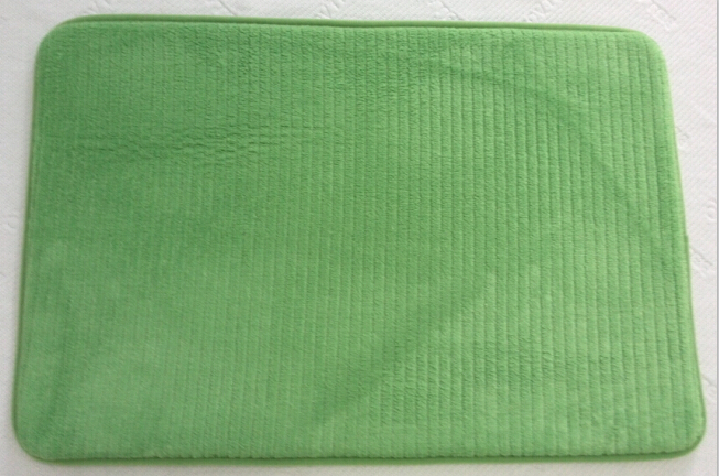 12mm Memory Foam Bath Mat Polyester Coral Fleece Material Solid Color Style