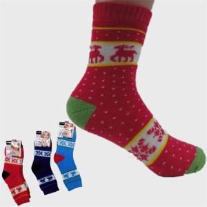 Quality High quality fashion christmas maple leaf patterned design winter cotton socks for women wholesale