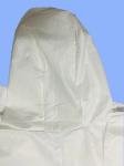 Disposable white micro porous coverall with hood,S-XXL,against dust and oil