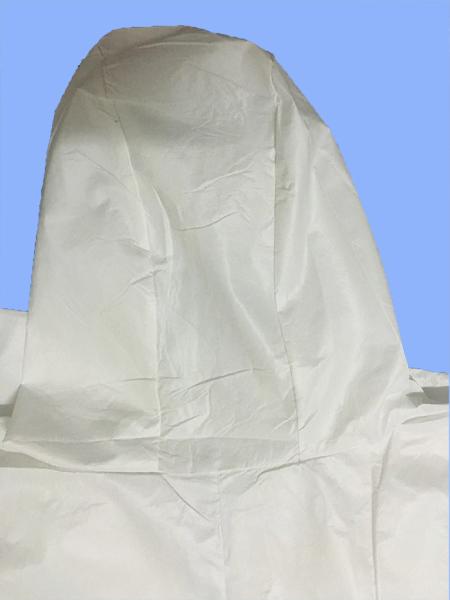 Disposable white micro porous coverall with hood,S-XXL,against dust and oil