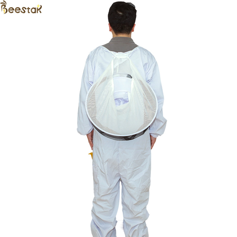 S-XXL Ventilated Bee Jacket With Round Veil Beekeeping Suit Bee Keeper Cotton Suit