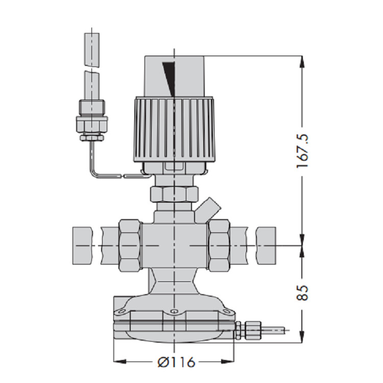 DIN Version 2479/2430 Differential Pressure Regulating Valve With Flow Limitation