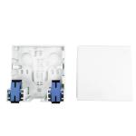 Gray 2 Cores UPC Plastic Fiber Optic Faceplate Socket Panel for Indoor FTTH