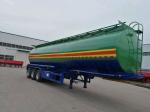 3 Axles Black Tanker Alloy Fuel Tank Semi Trailer By Wabco