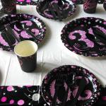 50th 60th 70th 80th Gold Disposable Party Tableware