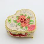 Zinc Alloy Heart Shape Musical Jewelry Box