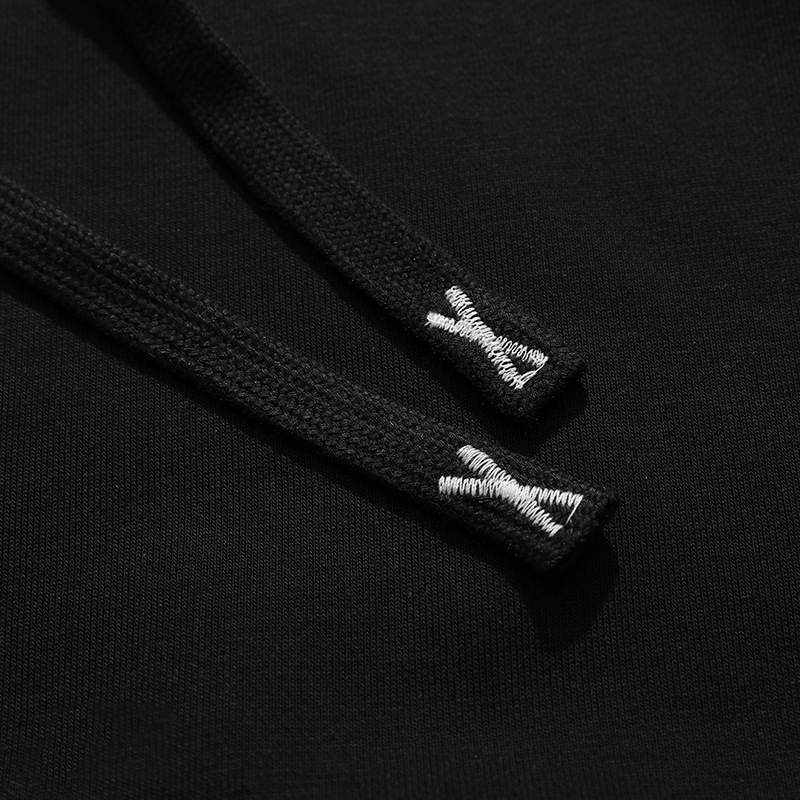 Autumn-Winter Men's Heavy Cotton Hoodie Breathable Pullover with Plain Dyed Technique
