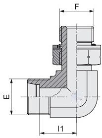 Factory Direct 1cg9 Hydraulic Male Elbow Adapter 90 Degree Elbow Hydraulic Fittings with Rubber Seal