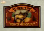 Antique Wood Wall Plaque Signs Hunting Club Wall Sign Resin Deer Wall Mounted