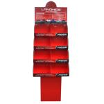 Red Recyclable Cardboard Floor Displays Pantone Printing Flat Packing