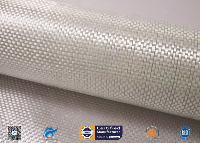 White Fiberglass Fabric , E - Glass Plain Weaven Woven Roving Fiberglass Roll